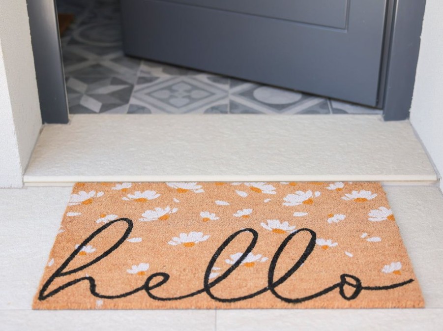 Shiraleah Shiraleah Hello Daisy Doormat, Natural | Home