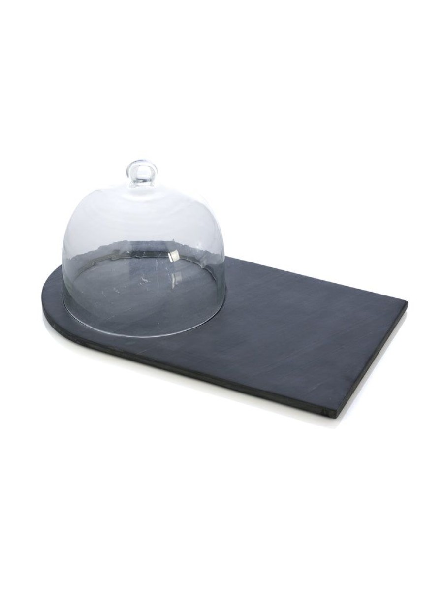 Shiraleah Piedmont Slate Cheese Board With Cloche | Home