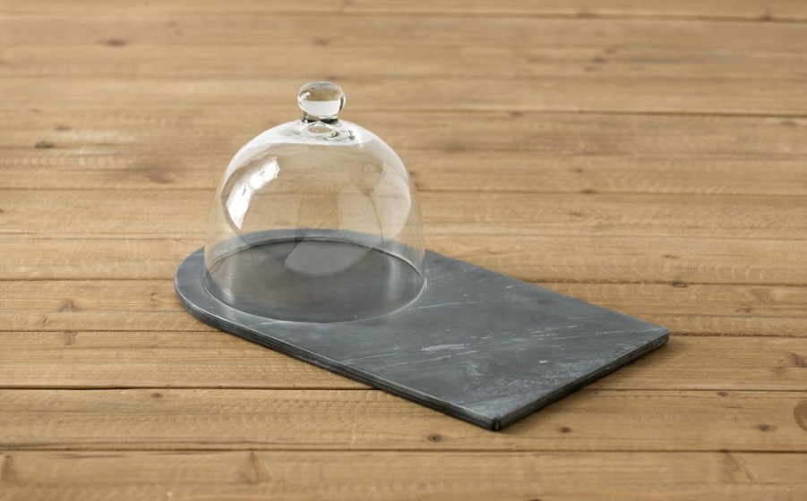 Shiraleah Piedmont Slate Cheese Board With Cloche | Home