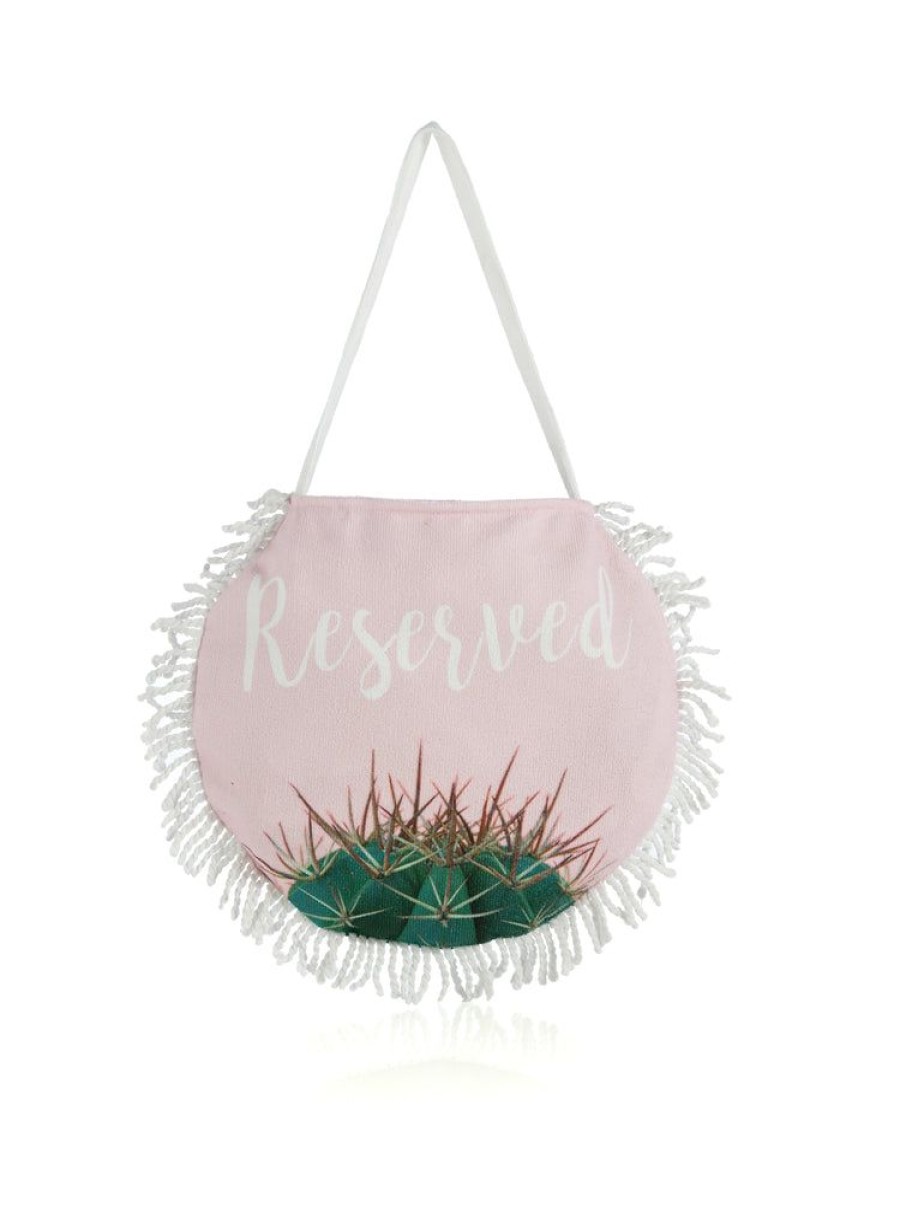 Shiraleah Reserved Round Beach Towel With Bag, Blush | Women Beach Blankets