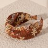 Shiraleah Shiraleah Knotted Floral Print Headband, Brown | Women Headbands