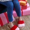 Shiraleah Shiraleah Mora Red And Pink Plush Holiday Slippers, Multi | Women Slippers