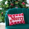 Shiraleah Shiraleah Merry Pillow, Pink | Home