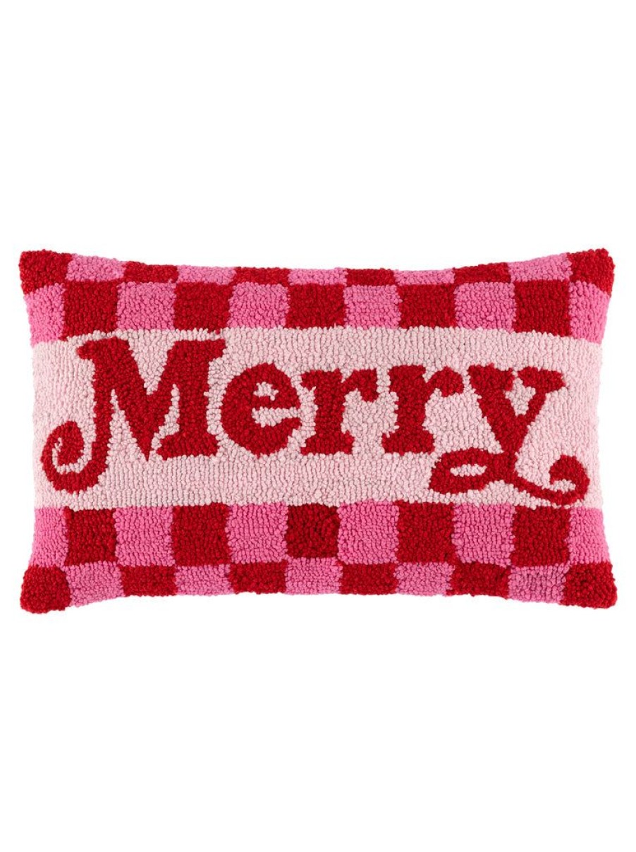 Shiraleah Shiraleah Merry Pillow, Pink | Home