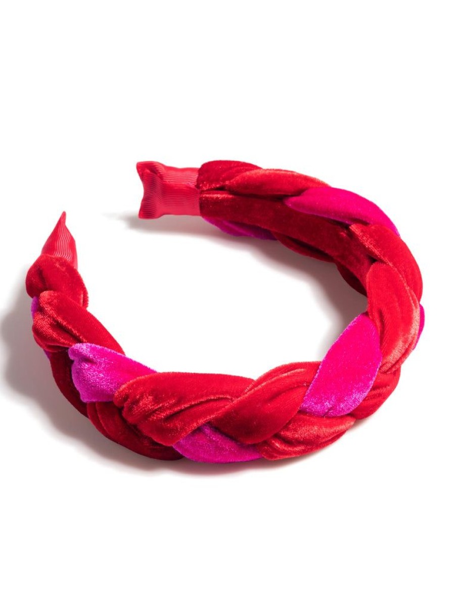 Shiraleah Shiraleah Braided Velvet Headband, Magenta | Women Headbands