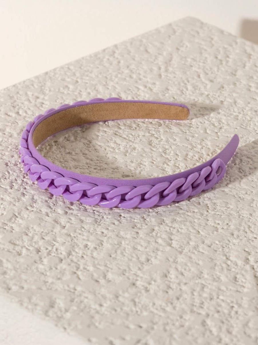 Shiraleah Shiraleah Chainlink Headband, Lilac | Women Headbands