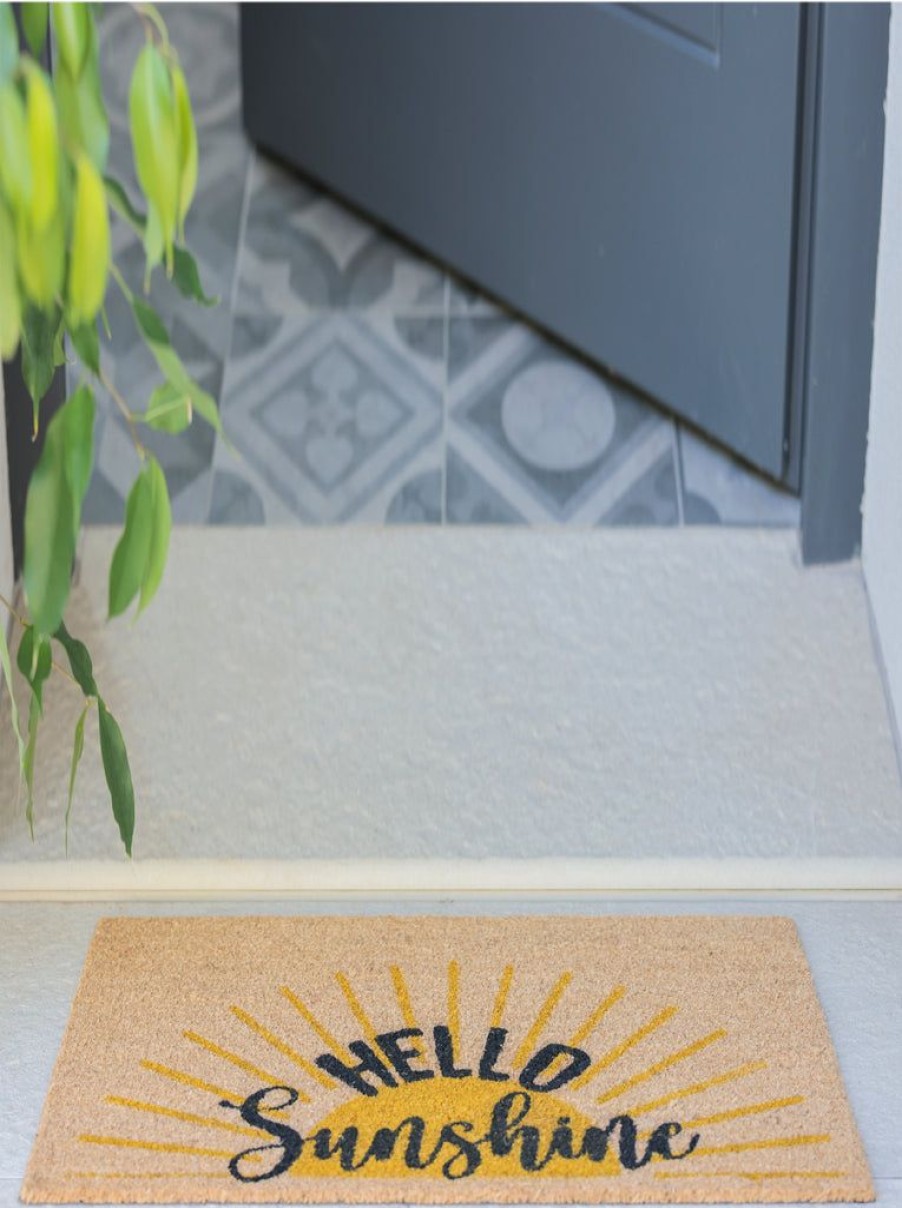 Shiraleah Shiraleah Hello Sunshine Doormat, Natural | Home