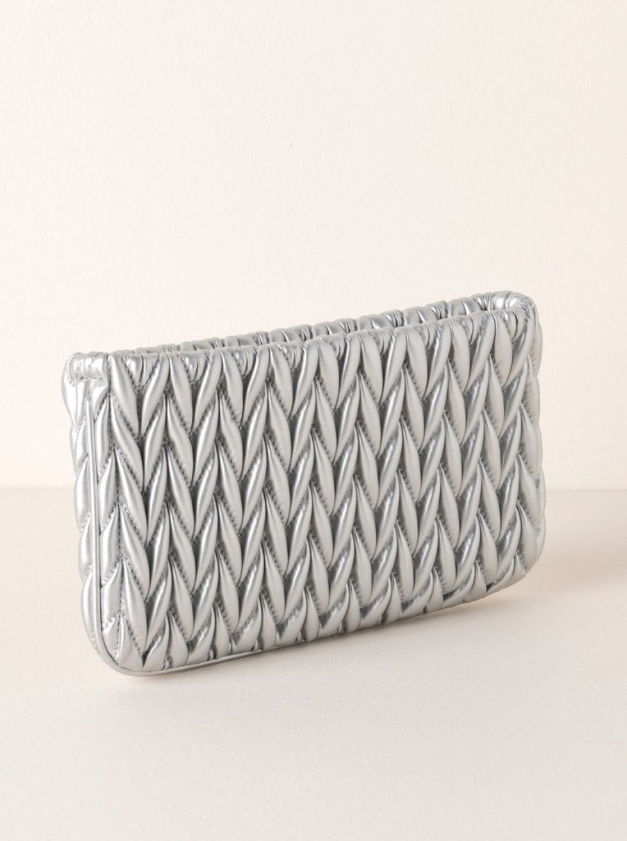 Shiraleah Shiraleah Jody Zip Pouch, Silver | Women Zip Pouches