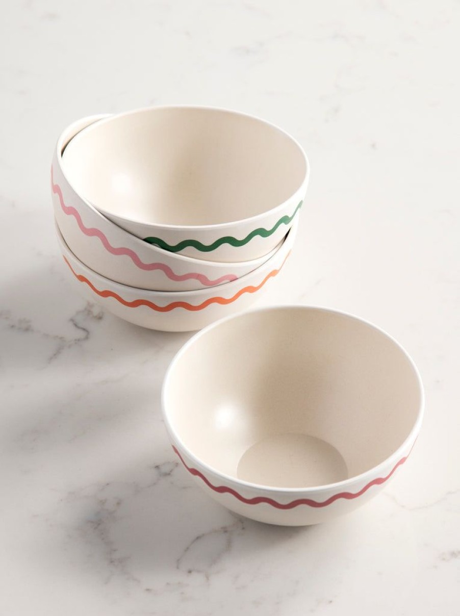 Shiraleah Shiraleah Primavera Assorted Set Of 4 Bowls, Ivory | Home