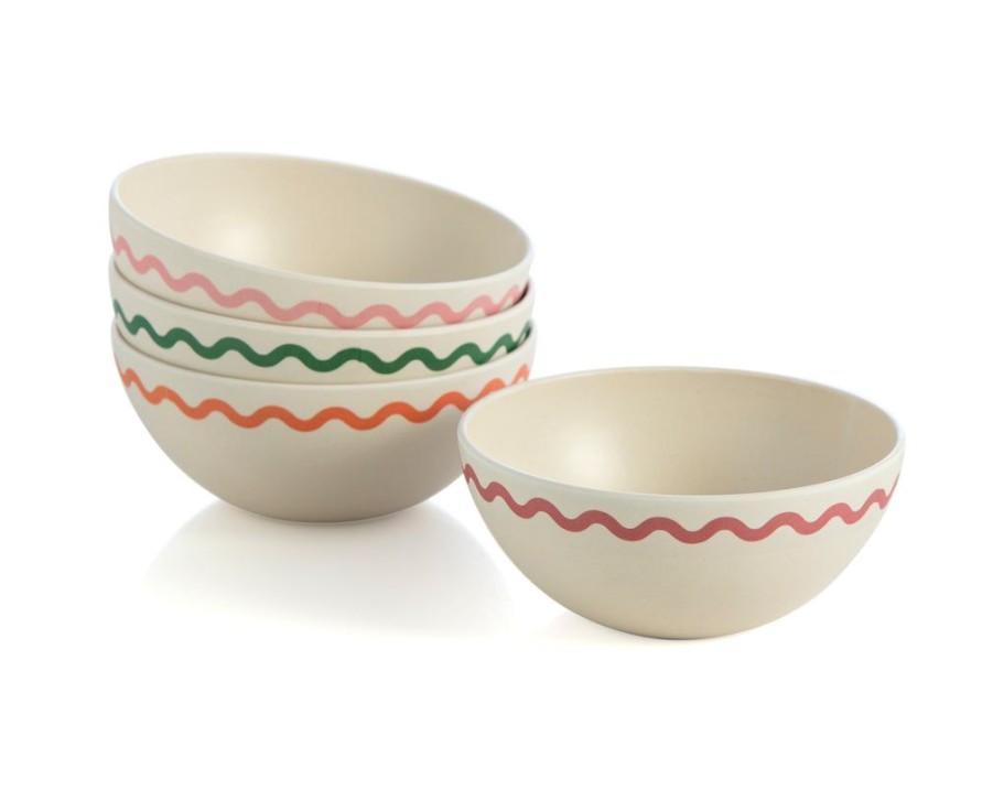 Shiraleah Shiraleah Primavera Assorted Set Of 4 Bowls, Ivory | Home