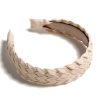 Shiraleah Shiraleah Woven Faux Leather Headband, Ivory | Women Headbands