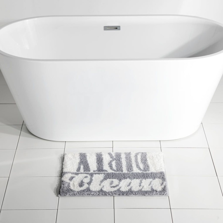 Shiraleah Shiraleah Dirty / Clean Bath Mat, Grey | Home