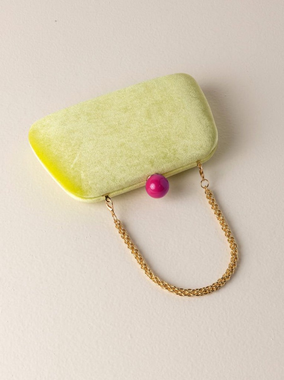 Shiraleah Shiraleah Lana Minaudiere, Lime | Women Clutches