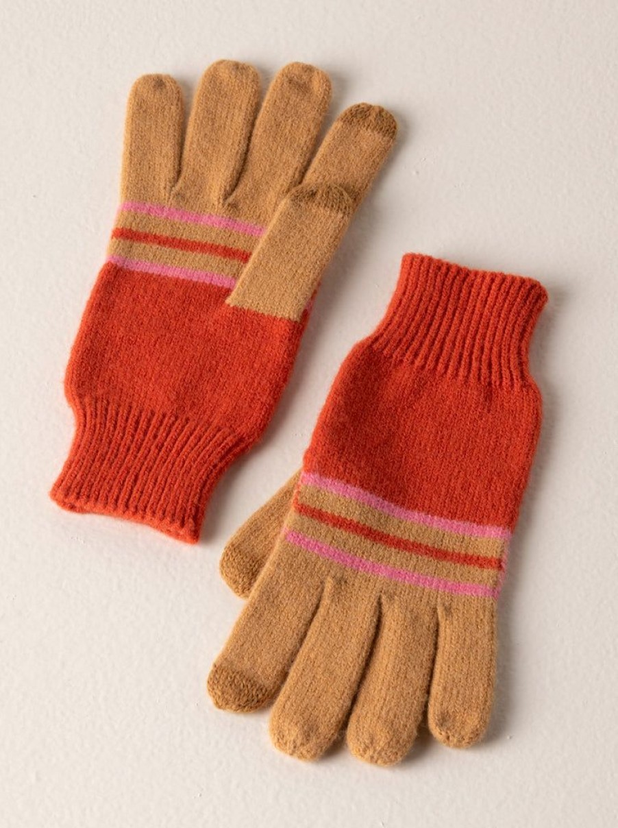 Shiraleah Shiraleah Rory Touchscreen Gloves, Rust | Women Gloves