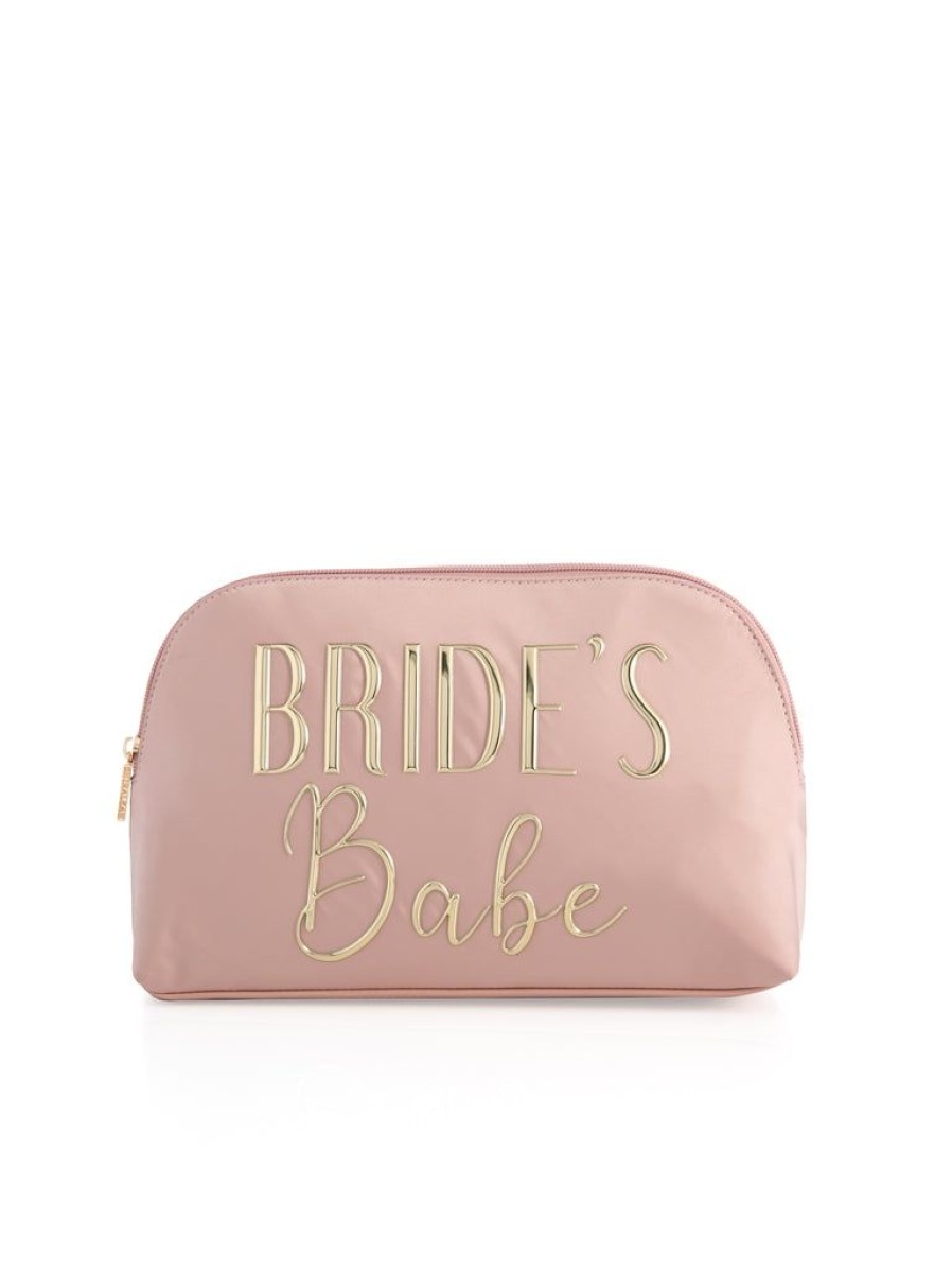 Shiraleah Shiraleah Bride'S Babe Cosmetic Pouch, Blush | Women Zip Pouches