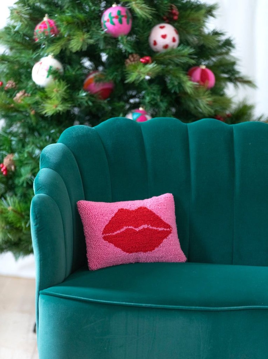 Shiraleah Shiraleah Lips Pillow, Pink | Home