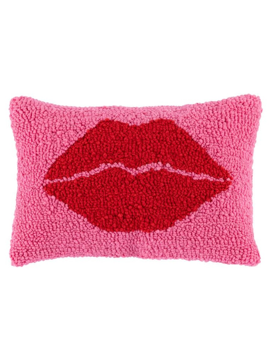 Shiraleah Shiraleah Lips Pillow, Pink | Home