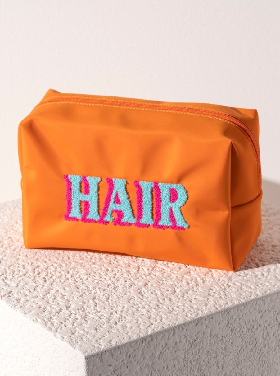 Shiraleah Shiraleah Joy Hair Zip Pouch, Orange | Women Zip Pouches