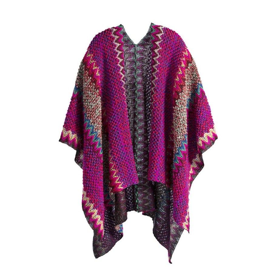 Shiraleah Shiraleah Dora Cape Shawl, Pink | Women Cape Scarves