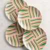 Shiraleah Shiraleah Primavera Set Of 4 Weave Print Dinner Plates, Multi | Home