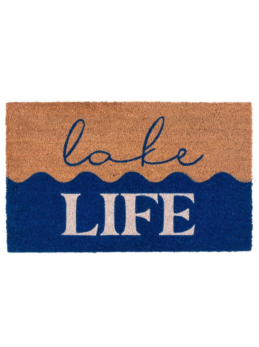 Shiraleah Shiraleah Lake Life Doormat, Blue | Home