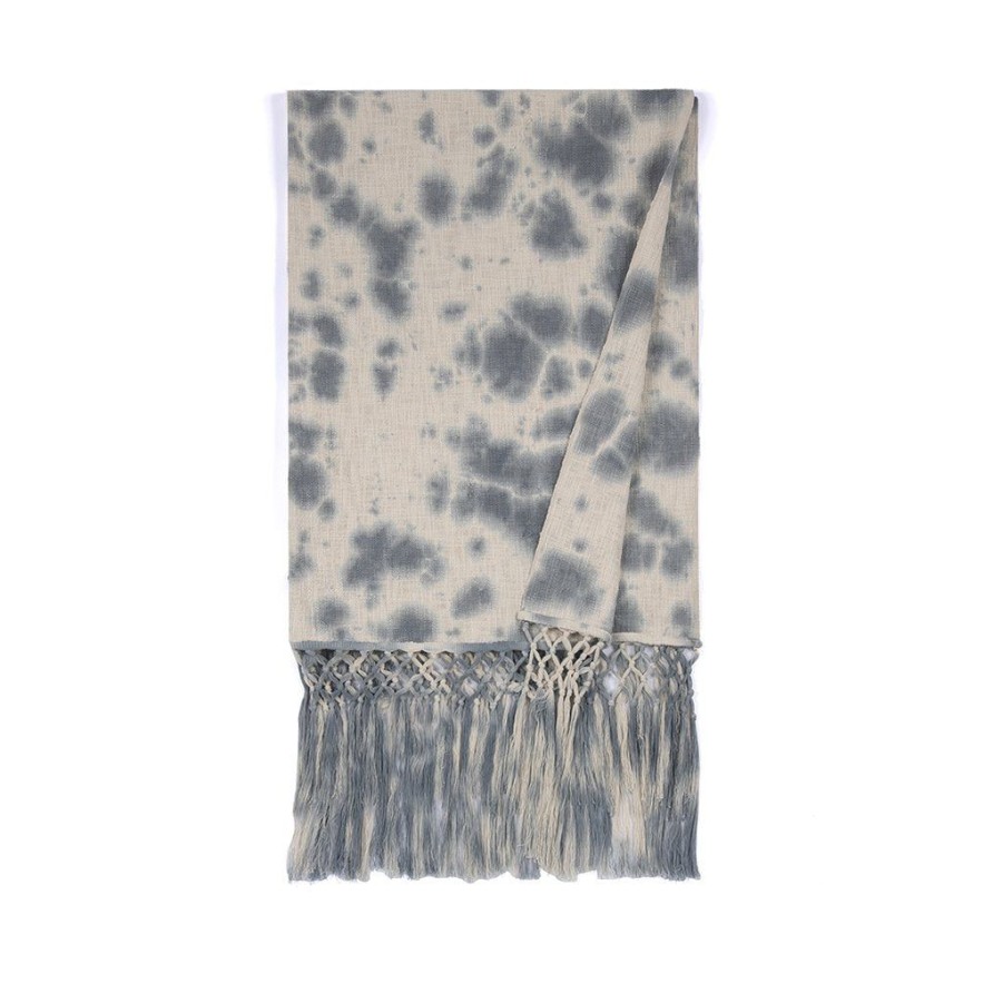 Shiraleah Shiraleah Aria Tie Dye Lightweight Decorative Throw, Grey | Home