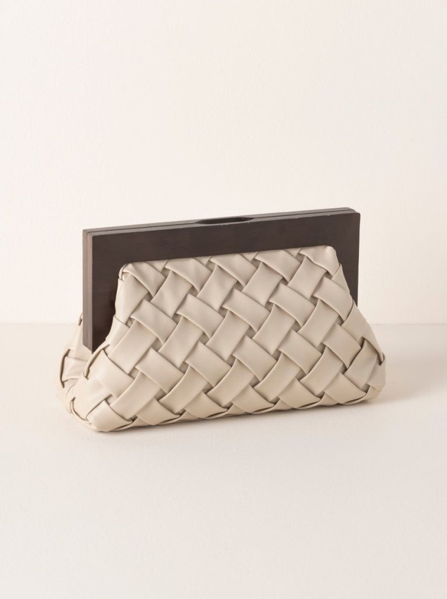 Shiraleah Shiraleah Charlotte Frame Clutch, Ivory | Women Clutches