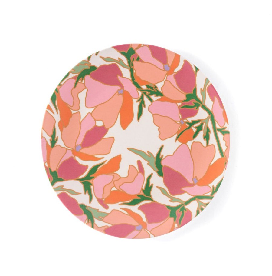 Shiraleah Shiraleah Primavera Set Of 4 Floral Print Appetizer Plates, Multi | Home