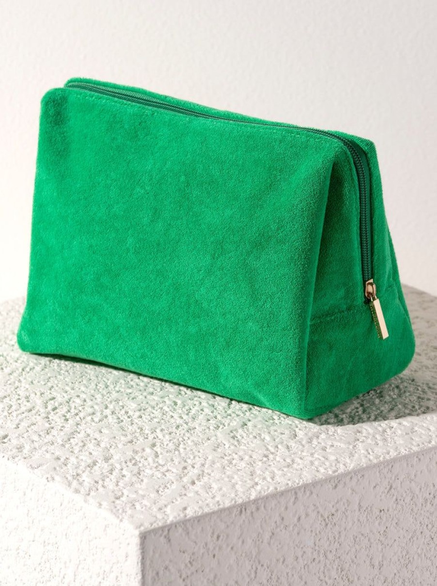 Shiraleah Shiraleah Sol Terry Zip Pouch, Green | Women Zip Pouches