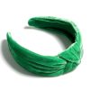 Shiraleah Shiraleah Knotted Velvet Headband, Green | Women Headbands