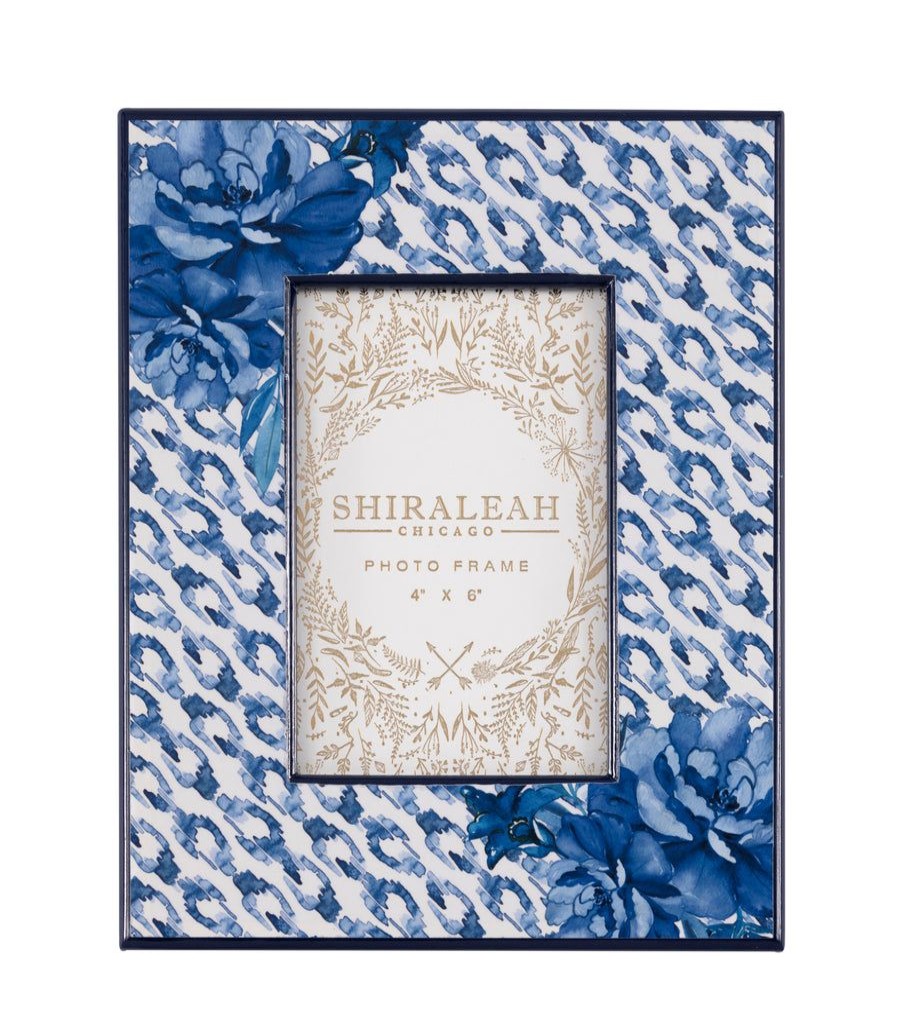 Shiraleah Shiraleah Eden Animal Print 4 X 6 Picture Frame, Blue | Home