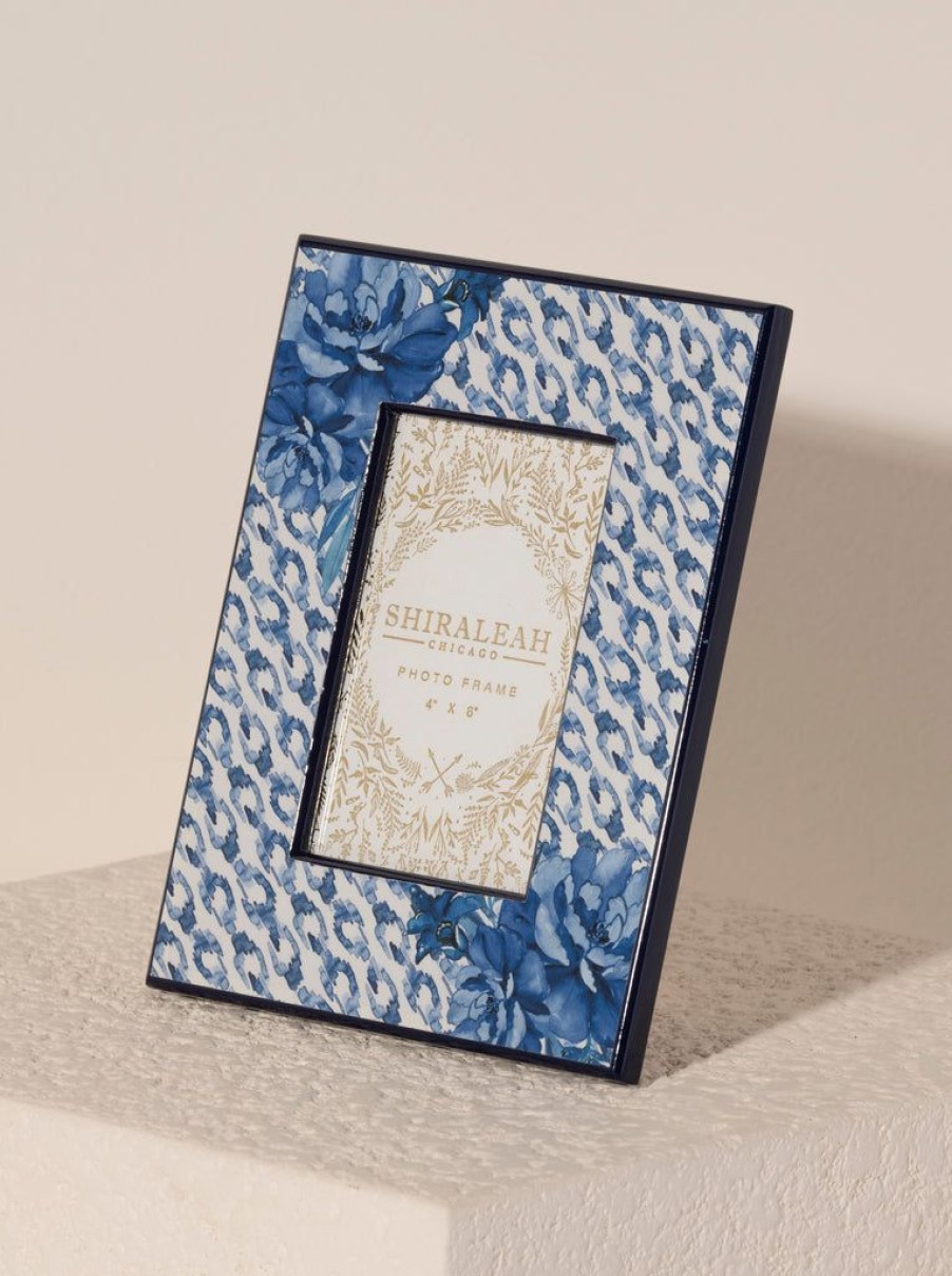 Shiraleah Shiraleah Eden Animal Print 4 X 6 Picture Frame, Blue | Home