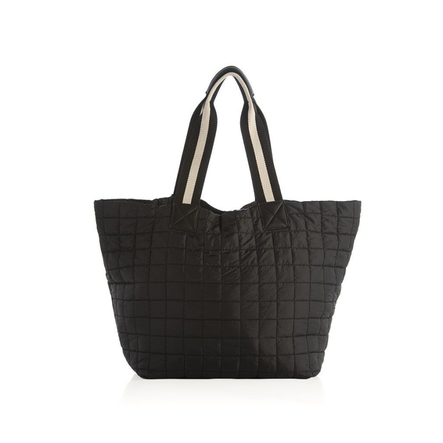 Shiraleah Shiraleah Ezra Quilted Nylon Travel Tote, Black | Women Totes