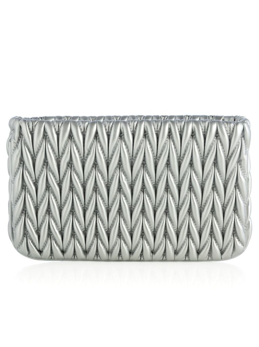 Shiraleah Shiraleah Jody Zip Pouch, Silver | Women Clutches