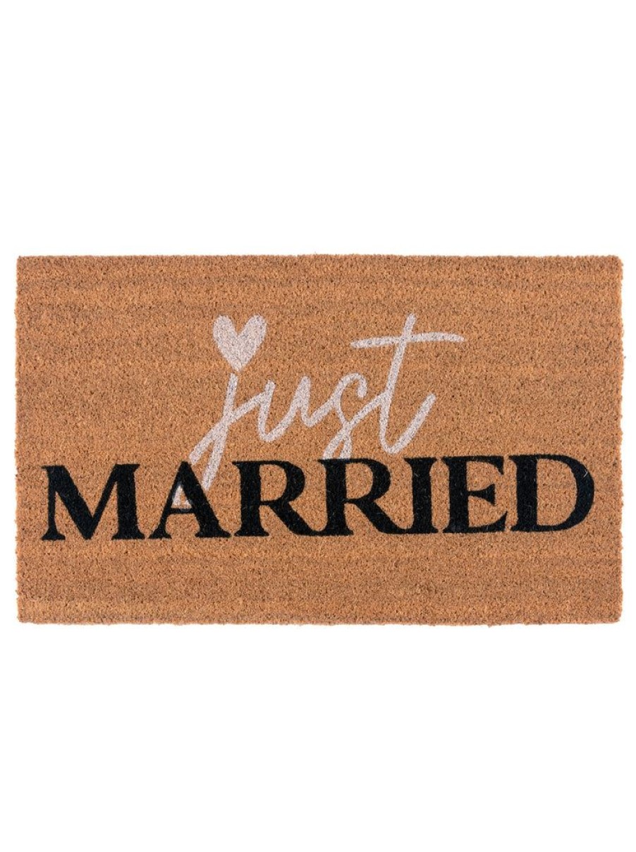 Shiraleah Shiraleah Just Married Doormat, Natural | Home