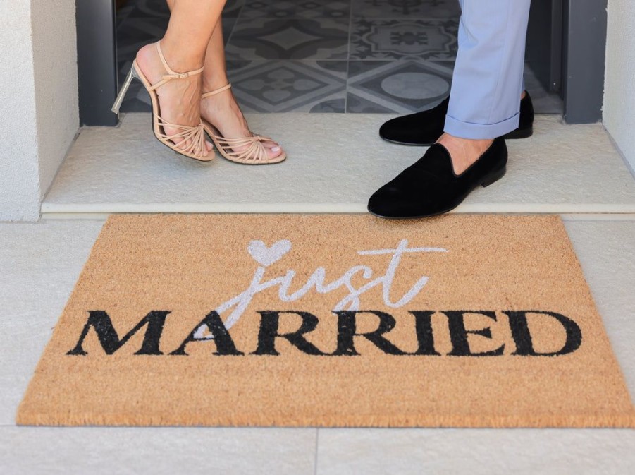 Shiraleah Shiraleah Just Married Doormat, Natural | Home