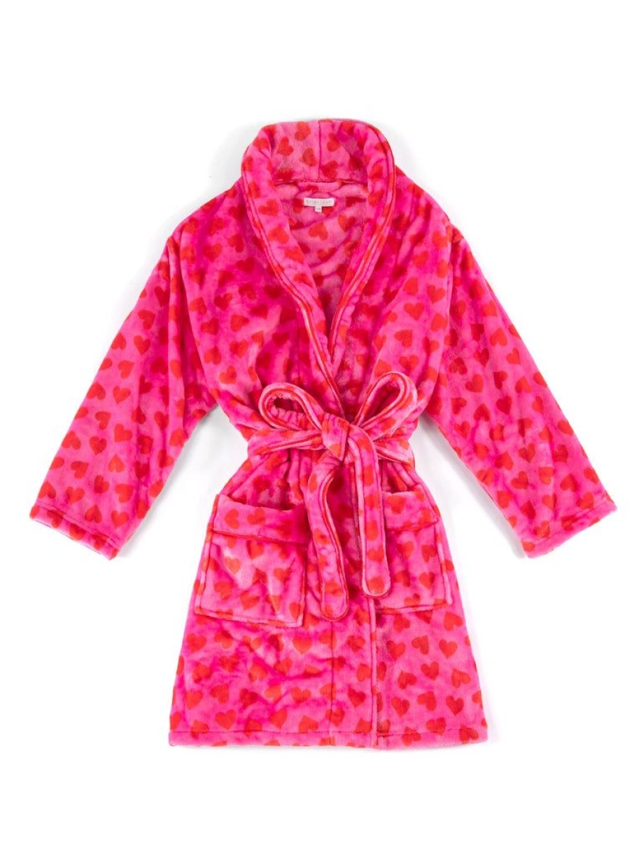 Shiraleah Shiraleah Hearts Robe, Pink | Women Robes