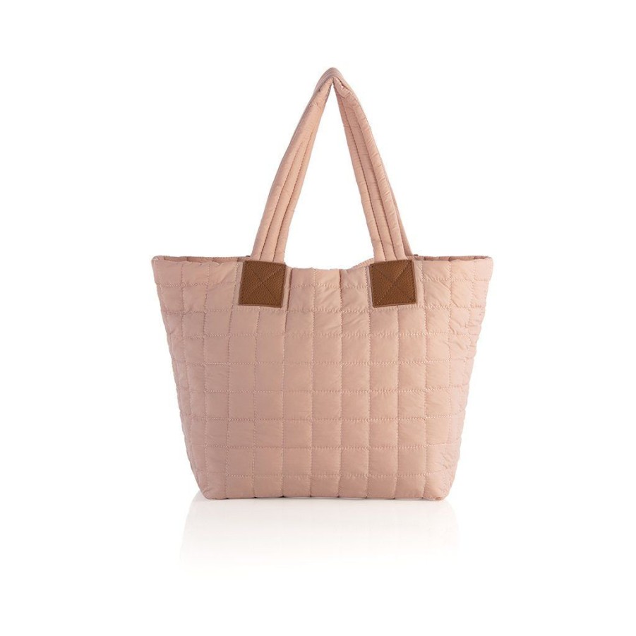 Shiraleah Shiraleah Ezra Quilted Nylon Tote, Blush | Women Totes