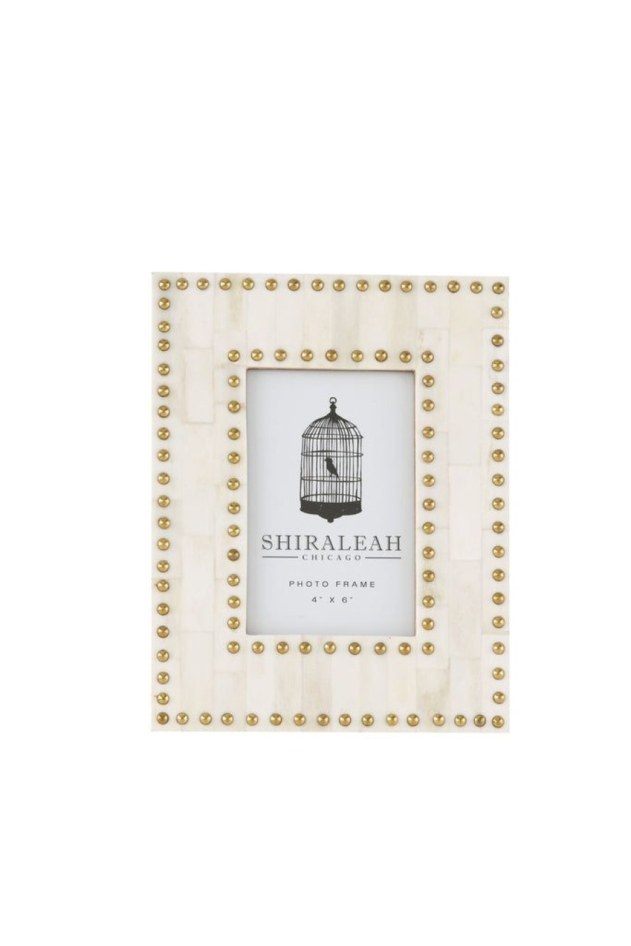 Shiraleah Shiraleah 4X6 Studded Picture Frame, Ivory | Home