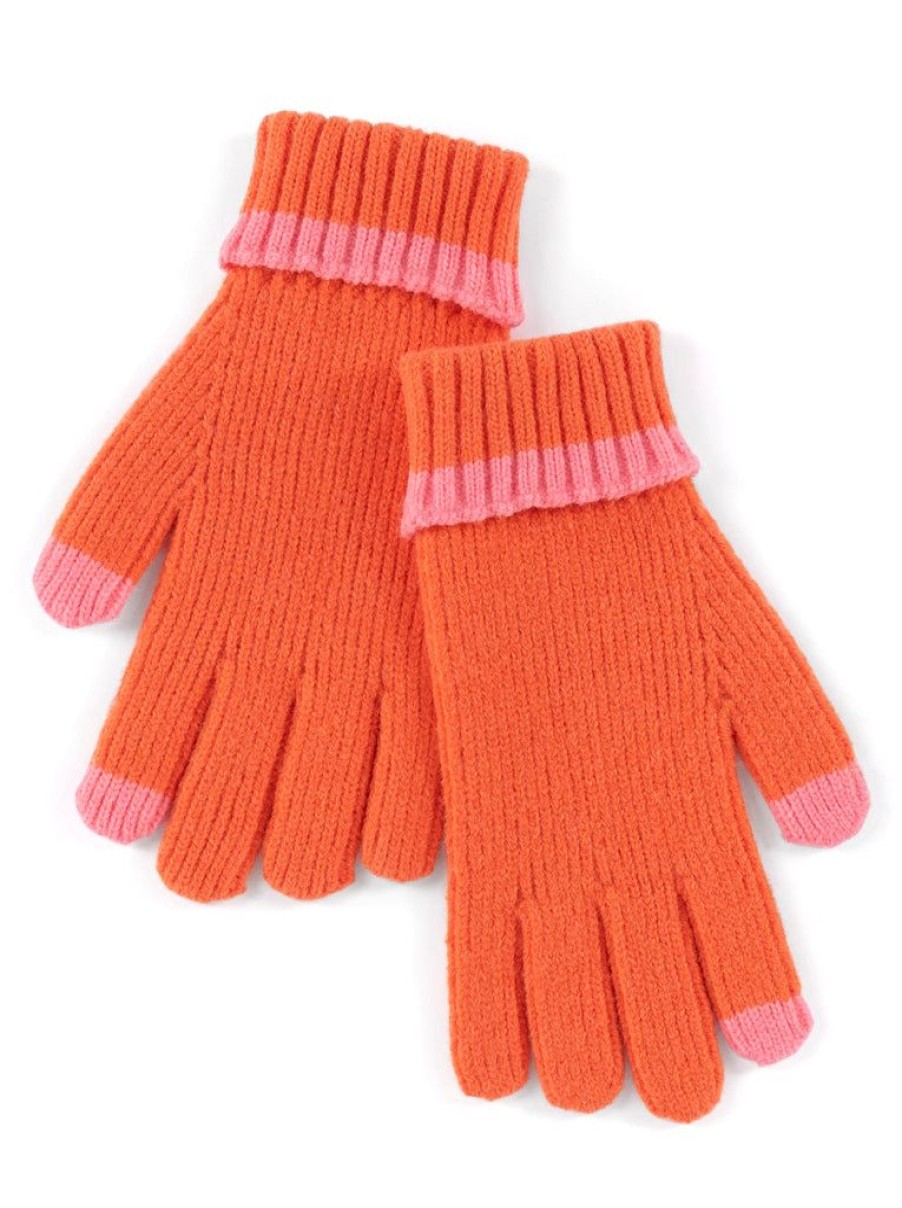 Shiraleah Shiraleah Joy Touchscreen Gloves, Orange | Women Gloves