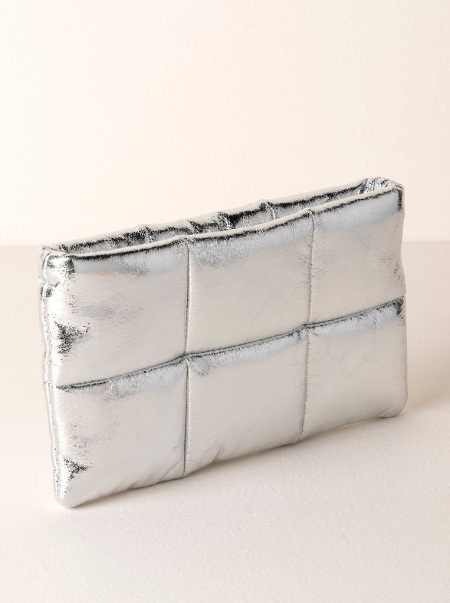 Shiraleah Shiraleah Skyler Zip Pouch, Silver | Women Zip Pouches