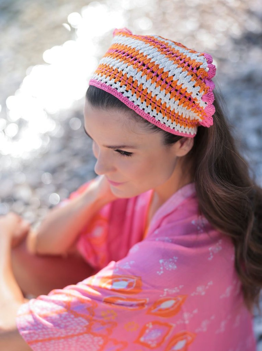 Shiraleah Shiraleah Luna Stripe Crochet Headscarf, Multi | Women Headbands