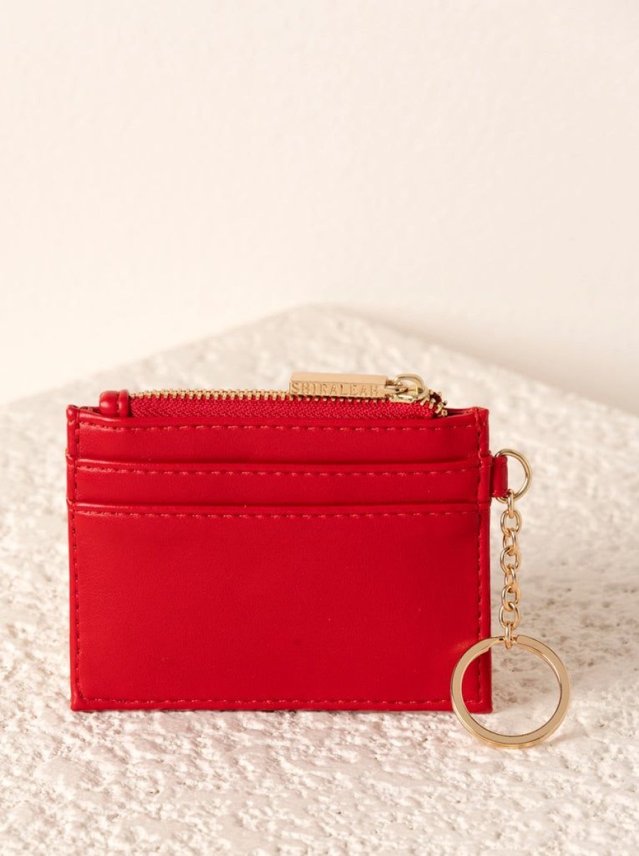 Shiraleah Shiraleah Charlie Card Case, Red | Women Wallets & Wristlets