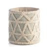 Shiraleah Shiraleah Haven Geo Tufted Decorative Planter Basket, Sage | Home