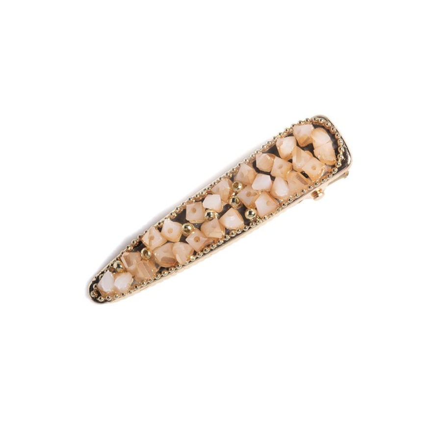 Shiraleah Shiraleah Matte Rhinestone Hair Clip, Blush | Women Hair Ties, Pins & Clips