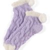 Shiraleah Shiraleah Tess Home Socks, Lilac | Women Cozy Socks