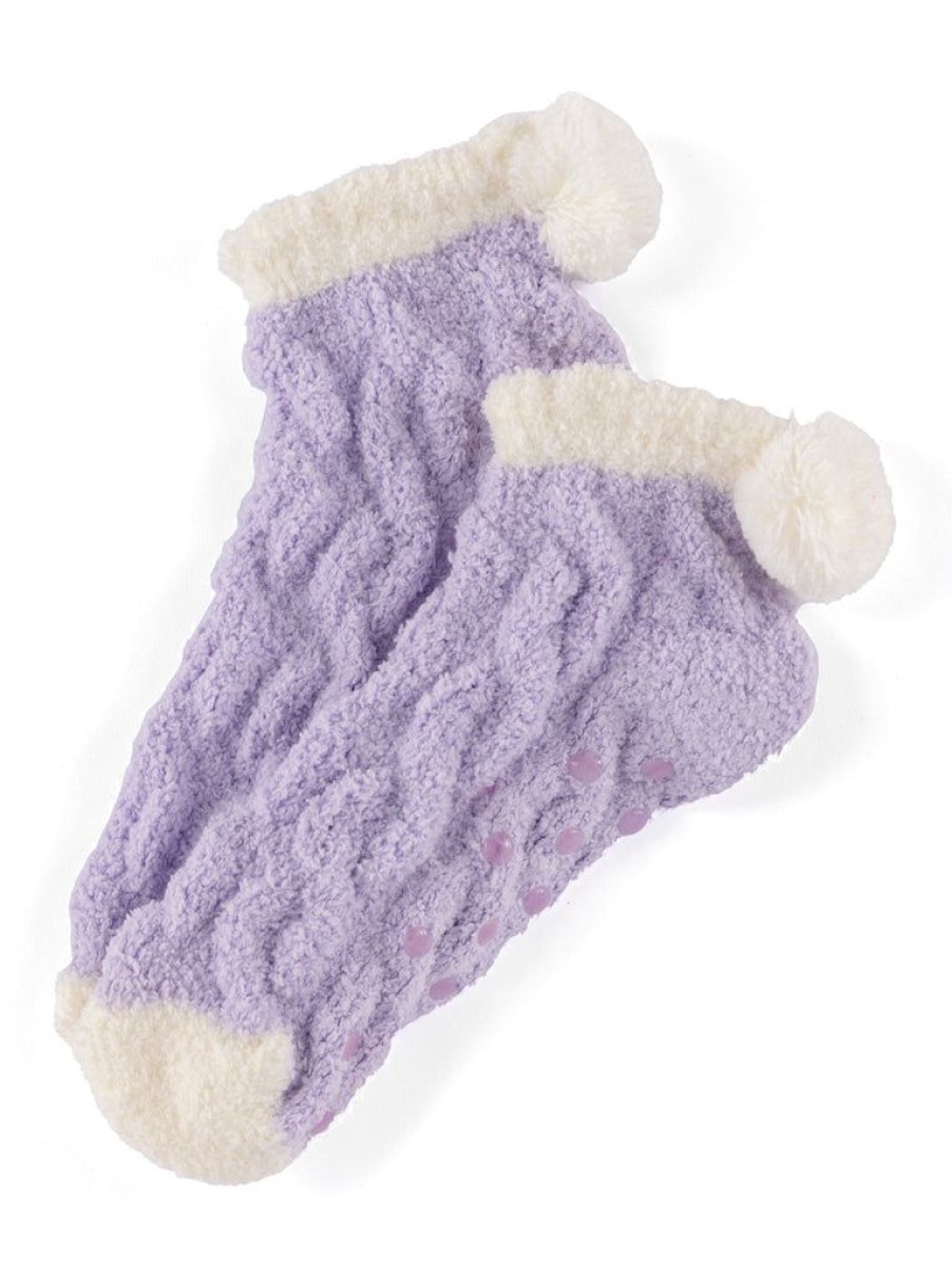 Shiraleah Shiraleah Tess Home Socks, Lilac | Women Cozy Socks