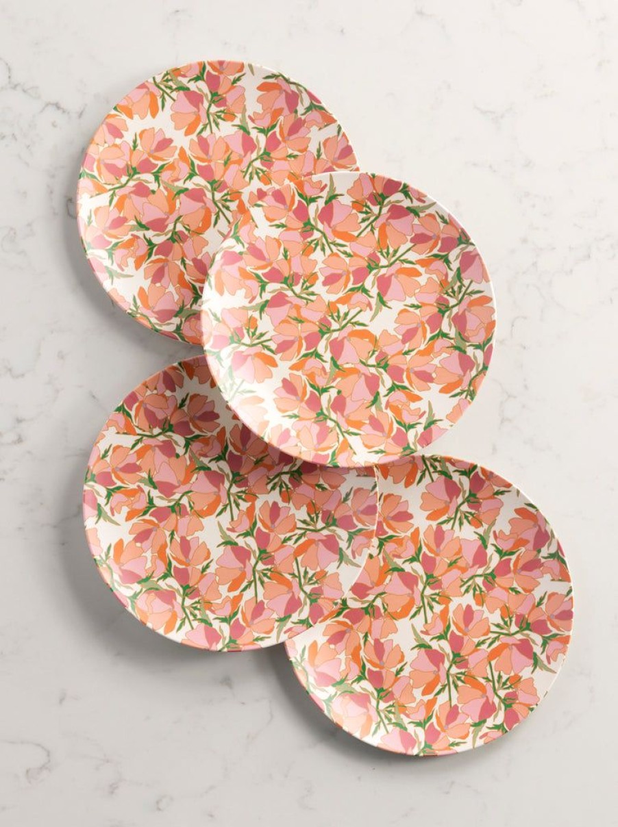 Shiraleah Shiraleah Primavera Set Of 4 Floral Print Dinner Plates, Multi | Home