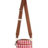 Shiraleah Shiraleah Plaid Mirabel Camera Cross-Body Bag, Pink And Red | Women Cross-Bodies