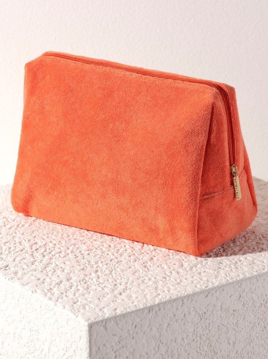 Shiraleah Shiraleah Sol Terry Zip Pouch, Orange | Women Zip Pouches